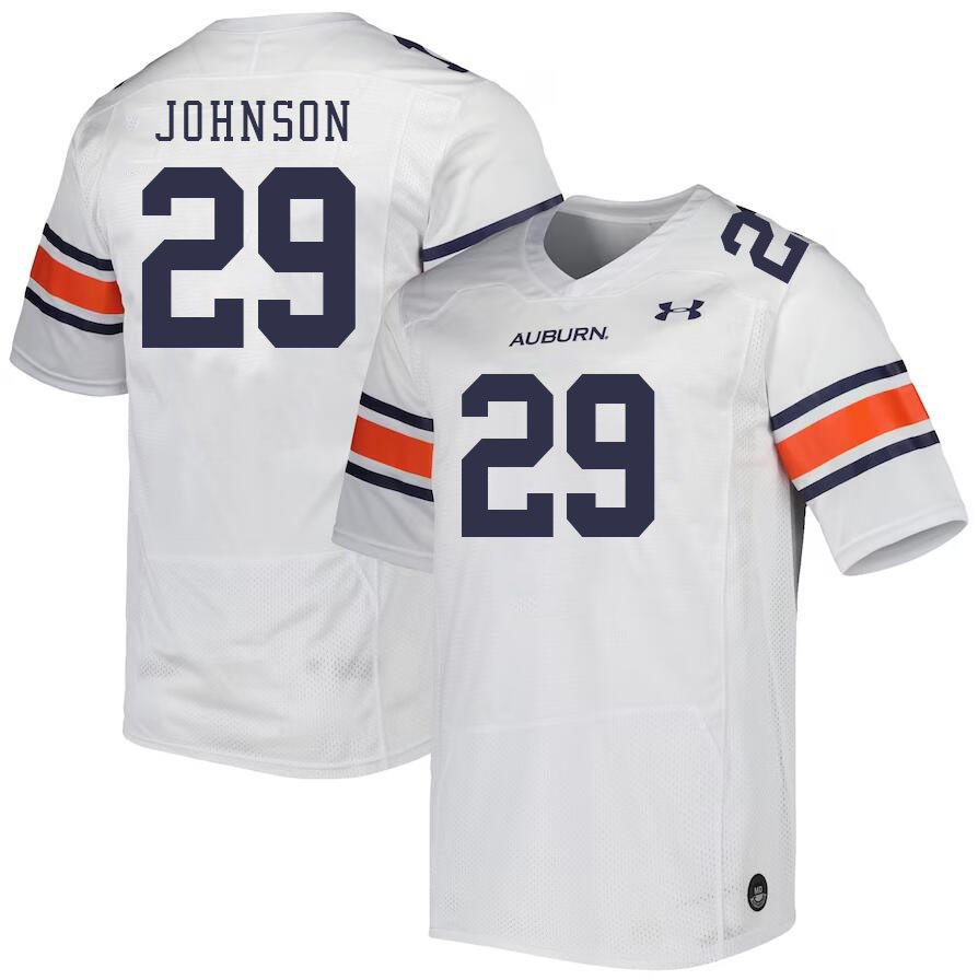 Men #29 C.J. Johnson Auburn Tigers College Football Jerseys Stitched Sale-White
